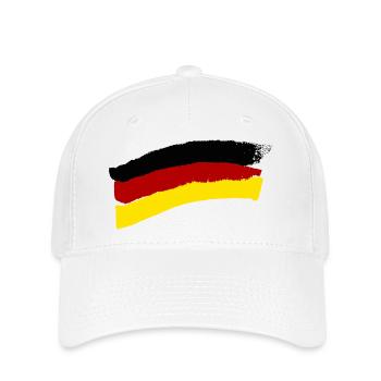 GermanyFlag as brushstrokes - Flexfit Cap - white - Front