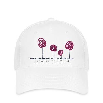Drawing the Wind – Abstrakte Blumenkunst - Flexfit Cap - Weiß - Vorne