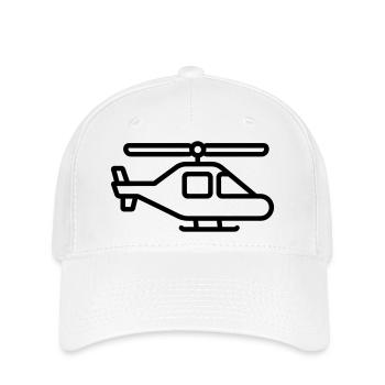 Hubschrauber - Flexfit Cap - Weiß - Vorne