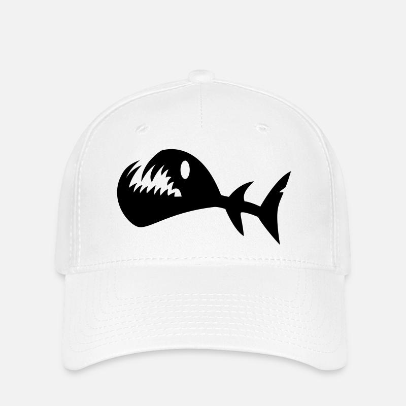 Kampfswimmer-Fisch - Flexfit Cap - Weiß