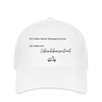 LIEBEVOLL Morgenroutine Roller - Flexfit Cap - Weiß - Vorne
