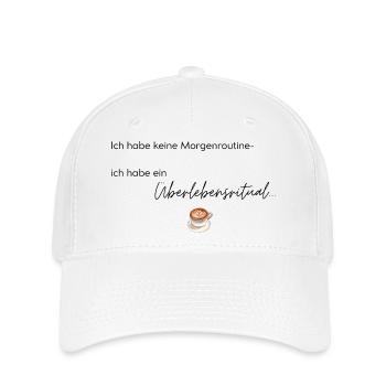 LIEBEVOLL Morgenroutine Kaffee - Flexfit Cap - Weiß - Vorne