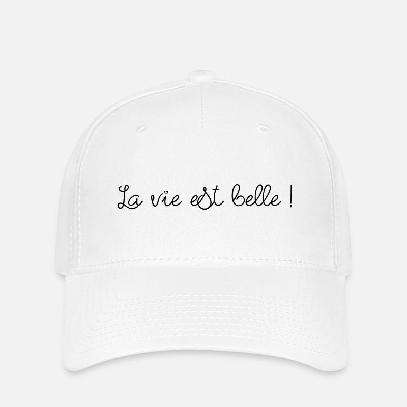 La vie est belle ! - Casquette Flexfit - blanc