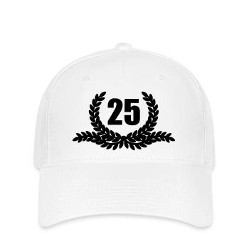 Lauwerkrans 25 JAHRE - Flexfit Cap - Weiß - Vorne