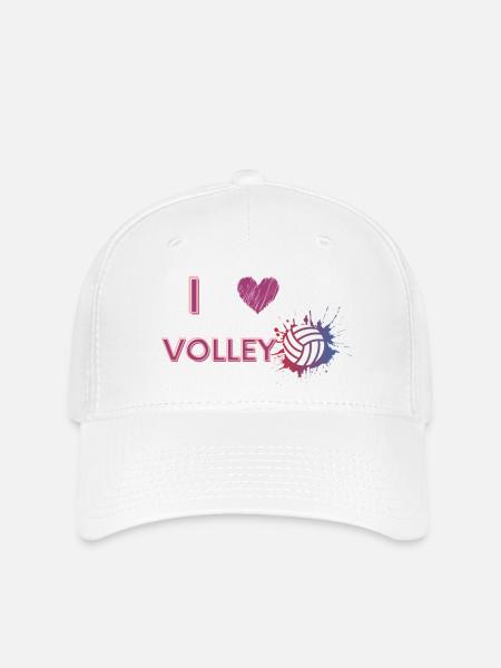 I LOVE VOLLEYBALL - Flexfit Cap - white