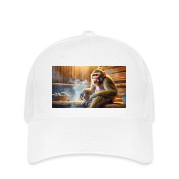 Jeu de mots : expression ambiguë – Affenhitze (chaleur) - Casquette Flexfit - blanc - Devant