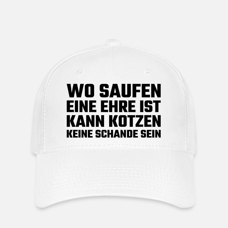 Là où l’alcool est un honneur - Casquette Flexfit - blanc