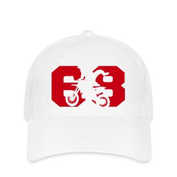 Moto 68 Biker - Flexfit Cap - Weiß - Vorne