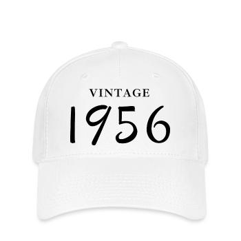 Jahrgang 1956 - Jubiläum Geschenkidee - Flexfit Cap - Weiß - Vorne