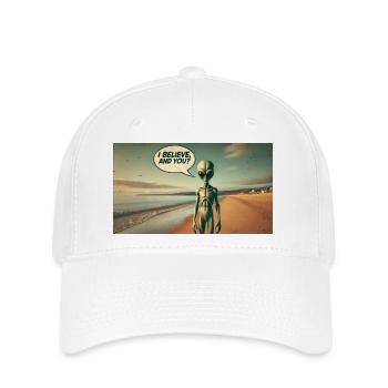 Alien on the beach - Flexfit Cap - white - Front