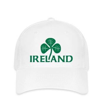 Irland und Kleeblatt - Flexfit Cap - Weiß - Vorne
