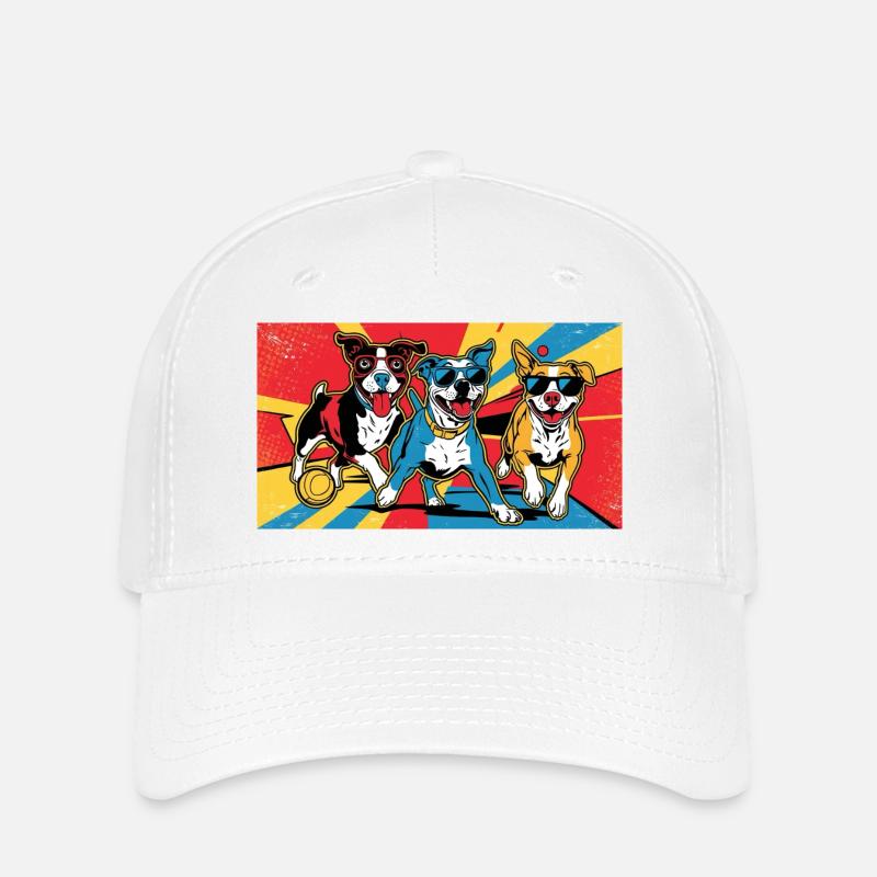 Funny Dogs "Playtime" - Flexfit Cap - white