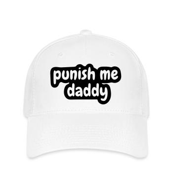 punis-moi papa - Casquette Flexfit - blanc - Devant