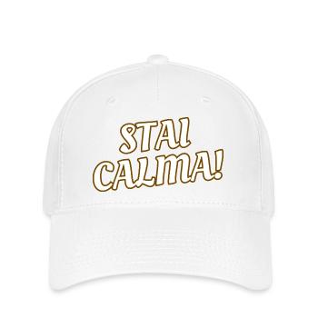 RESTEZ CALME - Casquette Flexfit - blanc - Devant