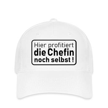die Chefin noch selbst - Flexfit Cap - Weiß - Vorne