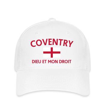 Coventry Cross Design mit englischer Flagge - Flexfit Cap - Weiß - Vorne