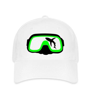Diving goggles - Flexfit Cap - white - Front