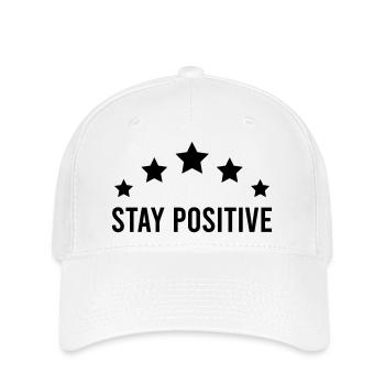 Stay_positive_stars - Flexfit Cap - white - Front
