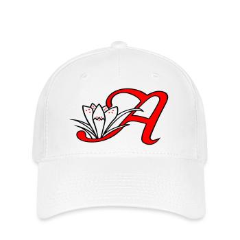 Buchstabe A Initiale - Flexfit Cap - Weiß - Vorne