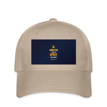 Arbeiten Damit Der Sprit Nicht Ausgeht - Flexfit Cap - Khaki - Vorne