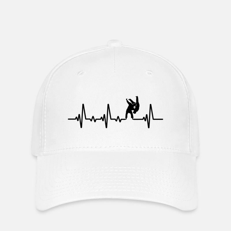 Judo-Herzschlag - Flexfit Cap - Weiß