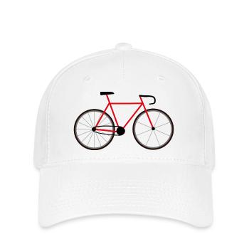 Rennrad Fixie Fahrrad Bike - Flexfit Cap - Weiß - Vorne