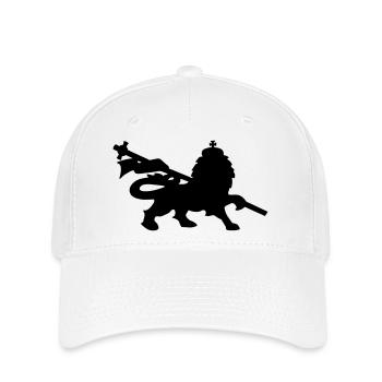 lion rasta dub music king fun symbol - Flexfit Cap - white - Front
