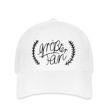 größter Fan - Flexfit Cap - Weiß - Vorne