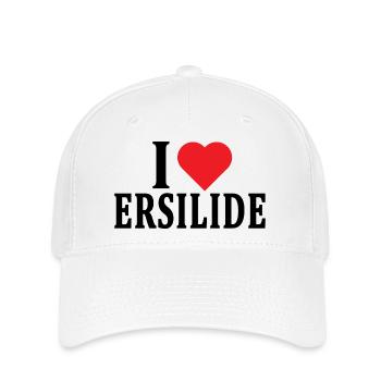 T-Shirt Ich liebe Ersilide T-Shirt Geschenkidee - Flexfit Cap - Weiß - Vorne