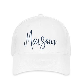Maison – Elegant French Word Design - Flexfit Cap - white - Front
