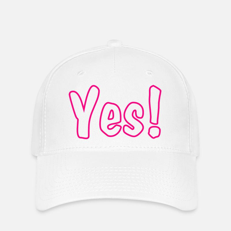 Yes Pink - Flexfit Cap - Weiß