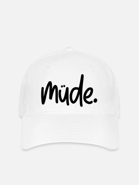 Müde - Flexfit Cap - Weiß