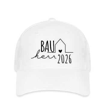 Constructeur 2026 Maison Construction Cadeau Homme - Casquette Flexfit - blanc - Devant