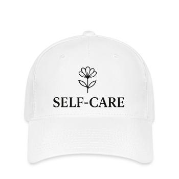 Selbstfürsorge Blütenlinie - Flexfit Cap - Weiß - Vorne