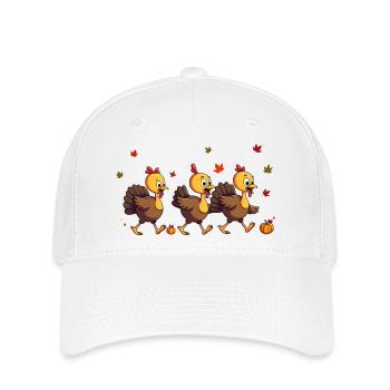 Bébé dinde de Thanksgiving - Casquette Flexfit - blanc - Devant