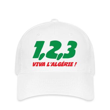 1, 2, 3 Viva l'Algérie - Casquette Flexfit - blanc - Devant