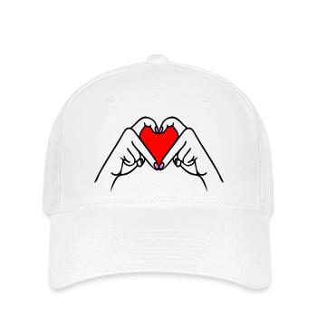 Génération Cœur Amour Mains - Casquette Flexfit - blanc - Devant