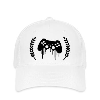 gaming kontroller kranz - Flexfit Cap - Weiß - Vorne