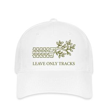 Leave Only Tracks Tree Tire Tread Art - Flexfit Cap - white - Front