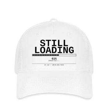 Noch lädt nerdiges Humor-T-Shirt – lädt - Flexfit Cap - Weiß - Vorne