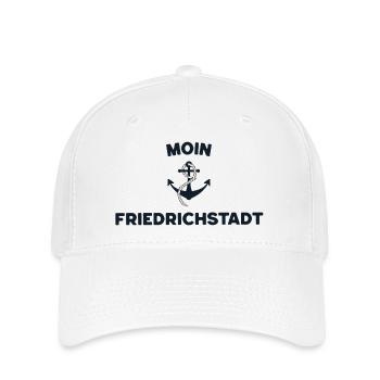 Moin Friedrichstadt – Maritimes Anker Design - Flexfit Cap - Weiß - Vorne