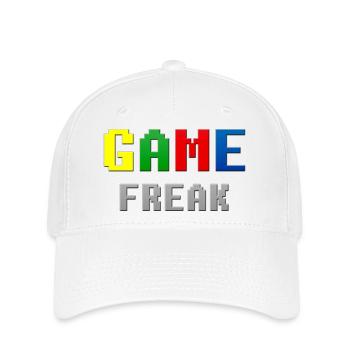 Retro Pixel Game Freak-Thema - Flexfit Cap - Weiß - Vorne