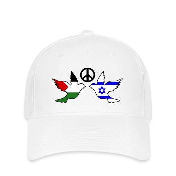 Peace for israel free palestine - Casquette Flexfit - blanc - Devant