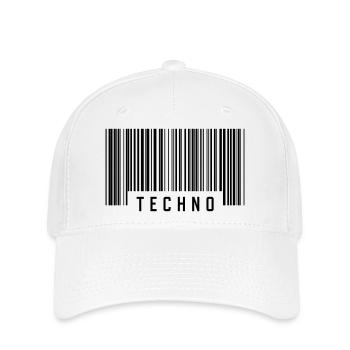Techno - Flexfit Cap - Weiß - Vorne