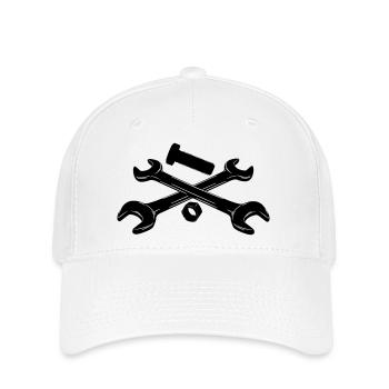 Clés boulon et écrou - Casquette Flexfit - blanc - Devant