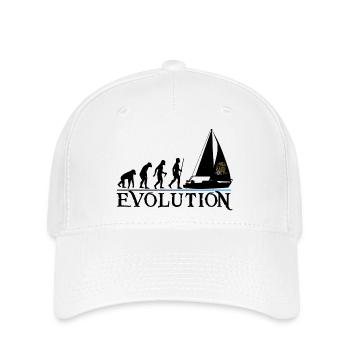 Evolution schwarze Ausführung - Flexfit Cap - Weiß - Vorne
