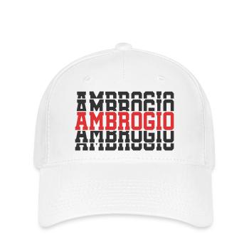 t-shirt Ambrogio gift t-shirt stacked text - Flexfit Cap - white - Front