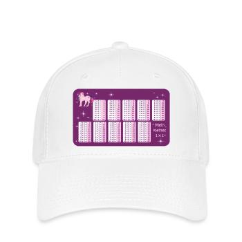Fantasy Einhorn mit Sternchen - lila - Kleines 1x1 - Flexfit Cap - Weiß - Vorne