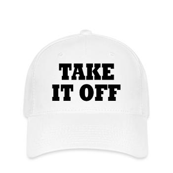 Take it off - Flexfit Cap - Weiß - Vorne
