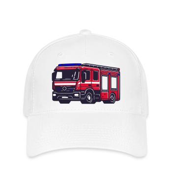 Camion de pompiers - Casquette Flexfit - blanc - Devant
